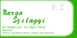 margo szilagyi business card